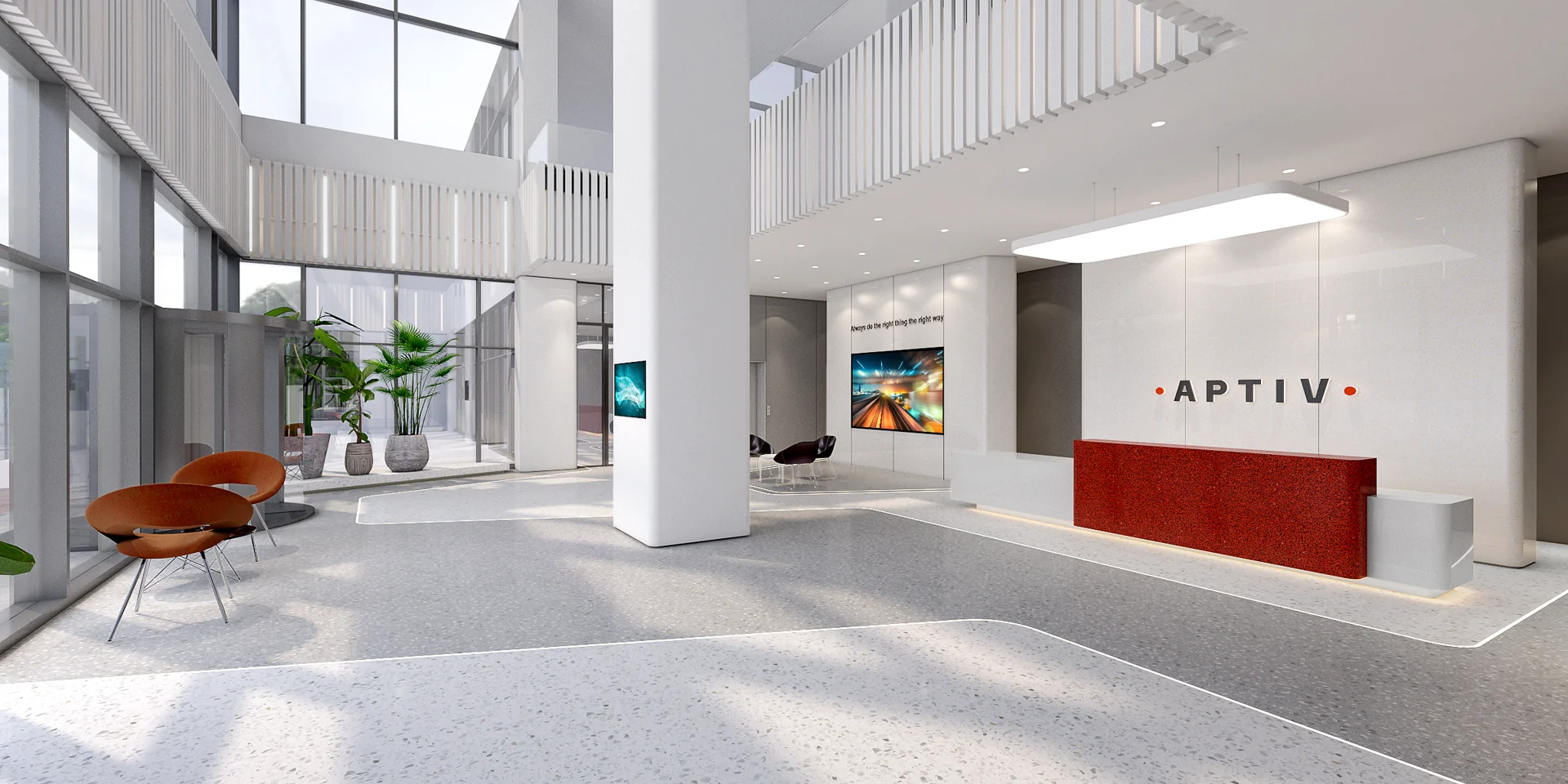 Aptiv — ภาพออกแบบสำนักงาน